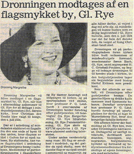 Udklip af artikel fra Midtjyllands Avis 4. juli 1984.